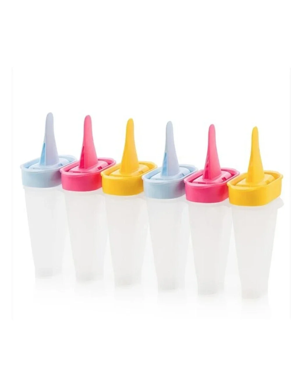 Lollitups™ 6-Piece Ice Pop Molds Set with Drip Shields - Pink Punch, Sunflower